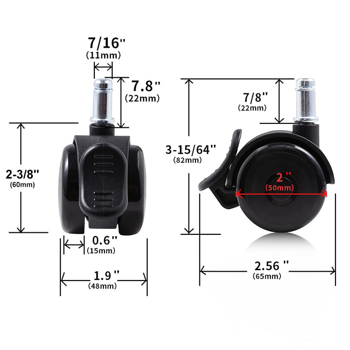 bürostuhl rollen mit bremse 11mm Hartbodenrollen für Bürostühle 5er Set Ersatzrollen Schreibtischstu
