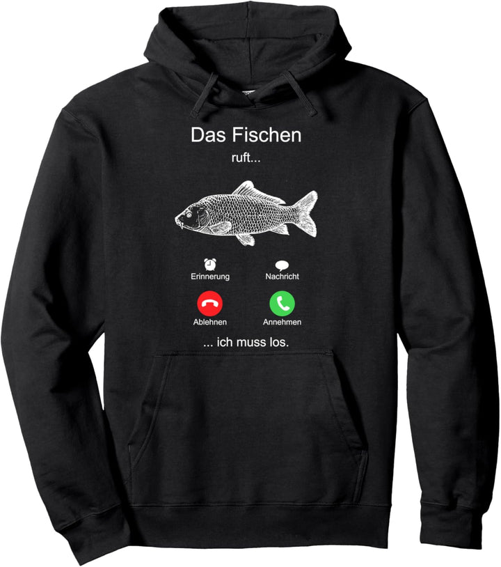 cooles "Das Fischen ruft..." Angel Shirt Geburtstag Geschenk Pullover Hoodie