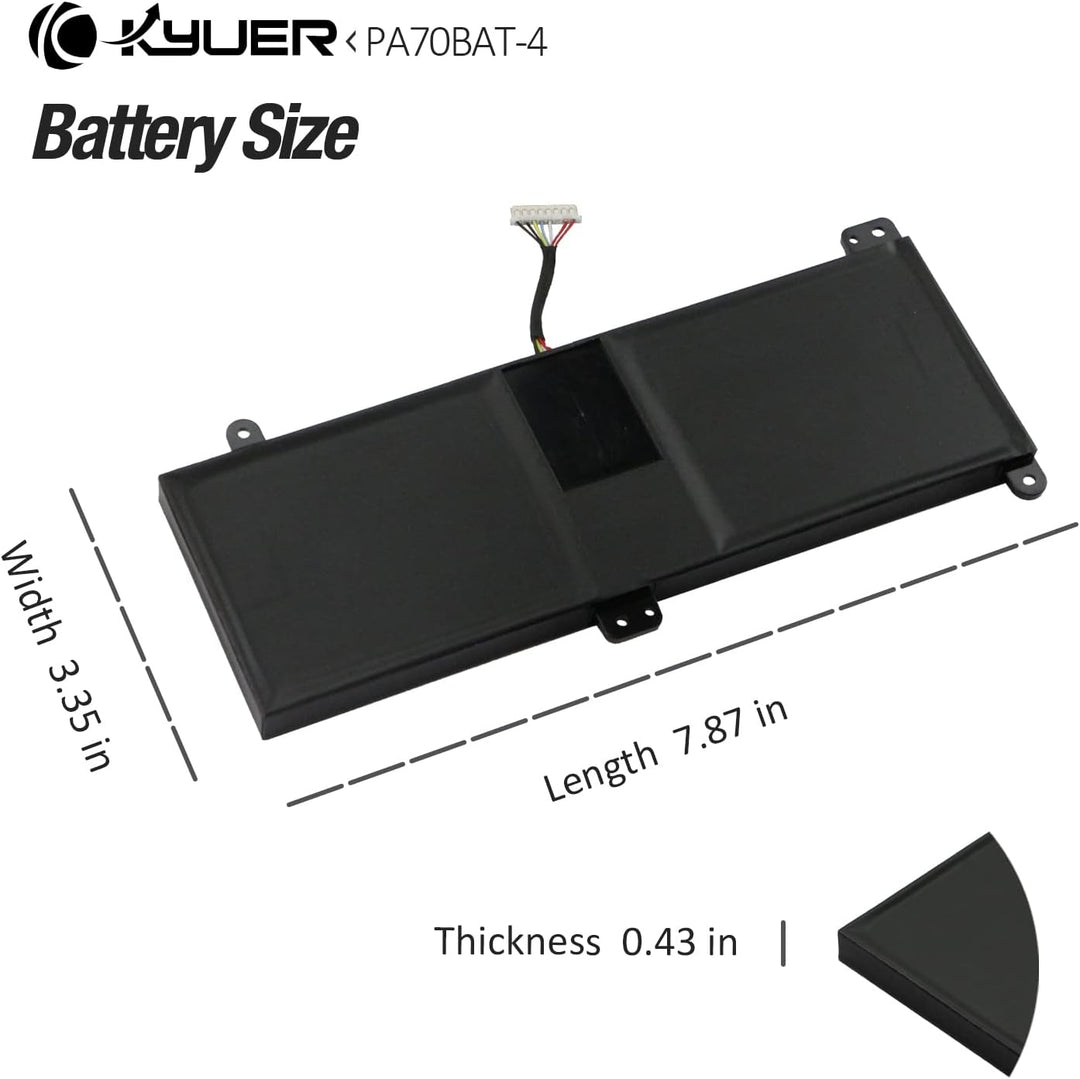 K KYUER 66Wh PA70BAT-4 Laptop Akku für Powerspec 1710 Medion Erazer X7855 X7857 X7859 Sager NP8370 N
