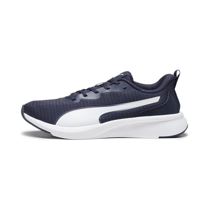 PUMA Unisex Flyer Lite Strassen-Laufschuh, Puma Navy Puma White