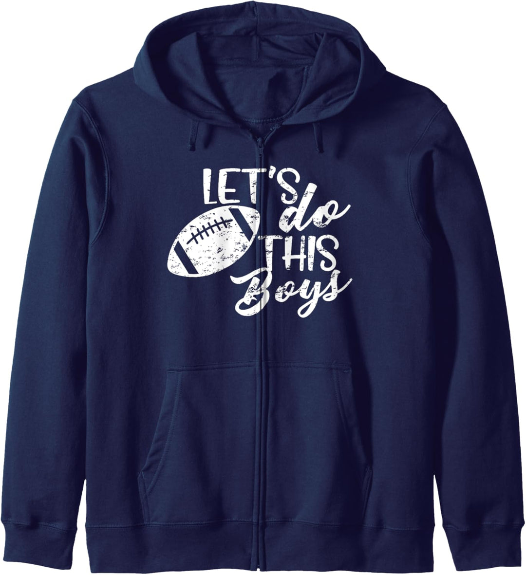 Lassen Sie uns dies tun Jungen Vintage Design Football Footb Kapuzenjacke