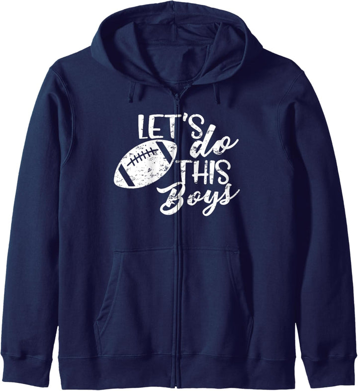 Lassen Sie uns dies tun Jungen Vintage Design Football Footb Kapuzenjacke