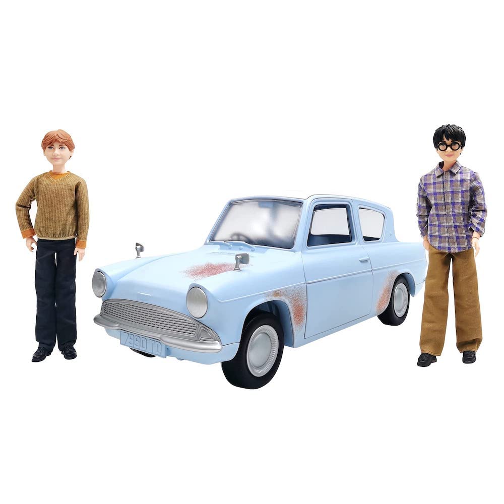 Harry Potter HHX03 - Harry Potter und Ron Weasley im fliegenden Auto, Spielset mit 2 Puppen und 1 Sp