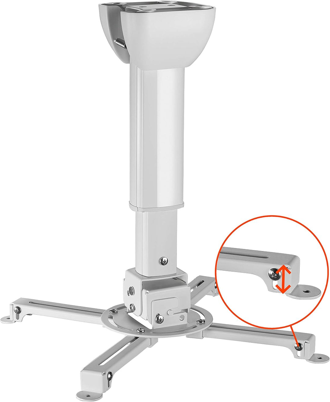 celexon neigbare Beamer-Deckenhalterung weiss Multicel 1000Pro - 10cm Deckenabstand - bis 15kg 10 cm