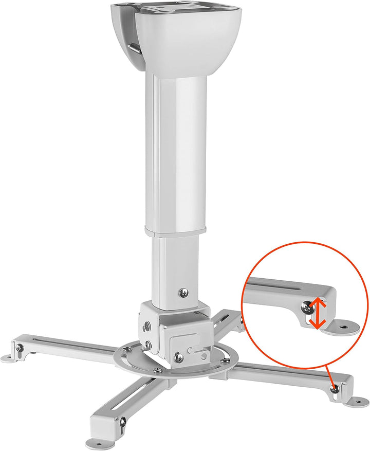 celexon neigbare Beamer-Deckenhalterung weiss Multicel 1000Pro - 10cm Deckenabstand - bis 15kg 10 cm