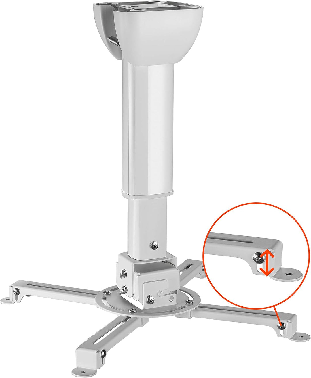 celexon neigbare Beamer-Deckenhalterung weiss Multicel 4060Pro - 40-60cm Deckenabstand - bis 15kg 40