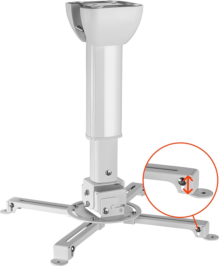 celexon neigbare Beamer-Deckenhalterung weiss Multicel 4060Pro - 40-60cm Deckenabstand - bis 15kg 40