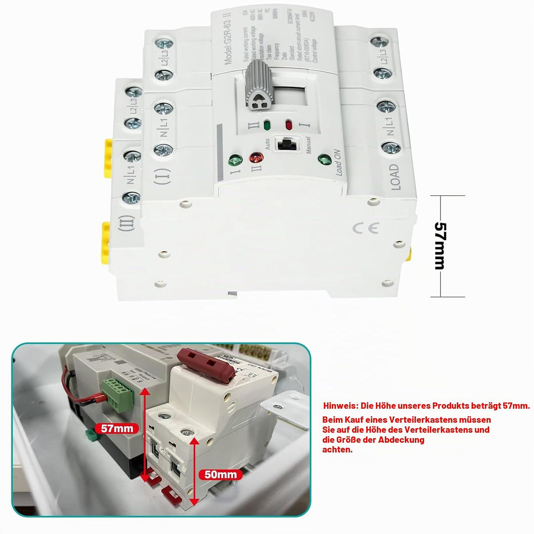 Jadeshay Automatischer Dual-Power-Transferschalter, ATS-Stromversorgungscontroller Unterbrechungsfre