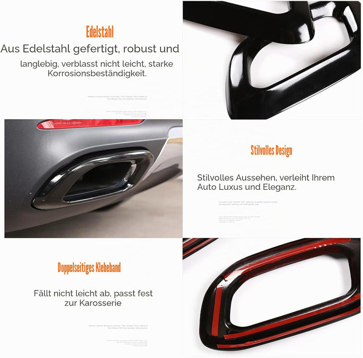 DIYUCAR Für MB Benz GLE 350 GLE 450 GLC GLS W167 X253 X167 2020 2021 Schalldämpfer Auspuffrohr Endro