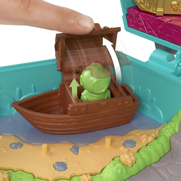 Polly Pocket x Scooby-DOO Partnership-Schatulle, Minipuppen und Spielset, Scooby-DOO und Velma Dinkl