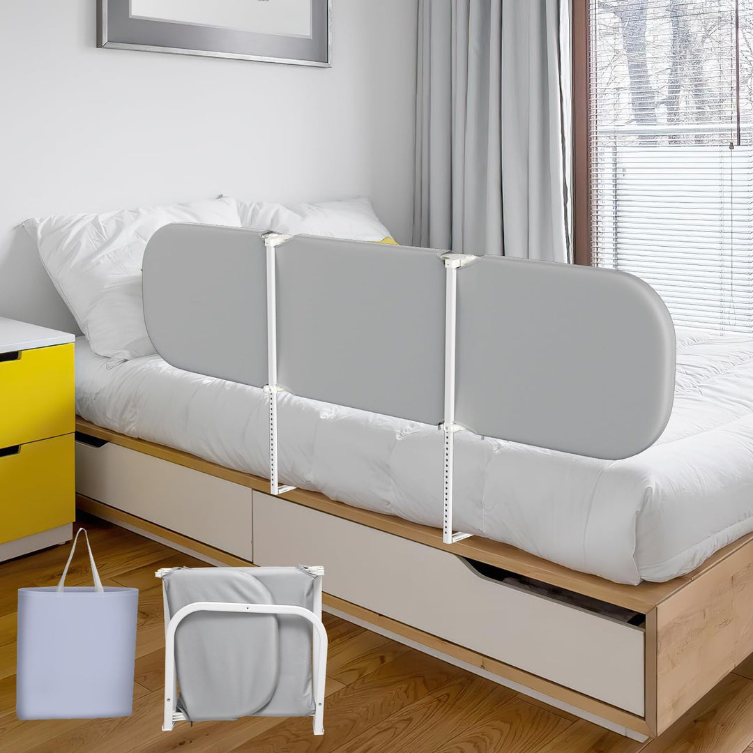 Eulenke 180cm Bettgitter Rausfallschutz Klappbar, Höhenverstellbar Bettschutzgitter Kinderbettgitter