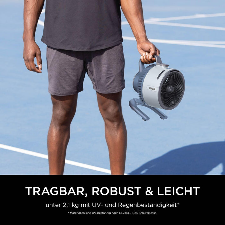 Shark FlexBreeze HydroGo Starker Ventilator mit Sprühnebel, Kühlung für drinnen & draussen, leise &