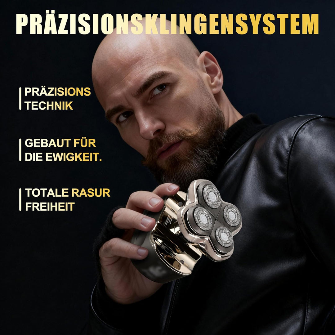 Forte PRO 4 Ersatzkopf Kompatibel mit Skull Shaver Pitbull Silver/Gold PRO, Platinum PRO, Butterfly
