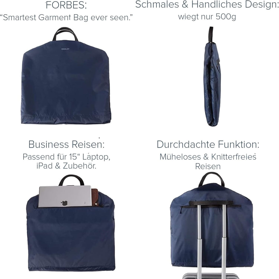 DEGELER SkyHanger - Kleidersack mit einzigartigem Titan-Kleiderbügel für Damen & Herren - durchdacht