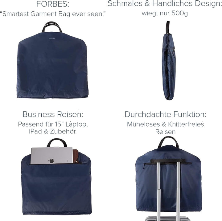 DEGELER SkyHanger - Kleidersack mit einzigartigem Titan-Kleiderbügel für Damen & Herren - durchdacht