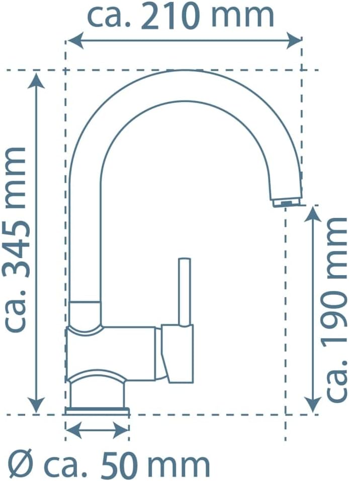 EISL Spültischarmatur FUTURA C, nachhaltige, energiesparende Küchenarmatur, Wasserhahn Küche, 360° s