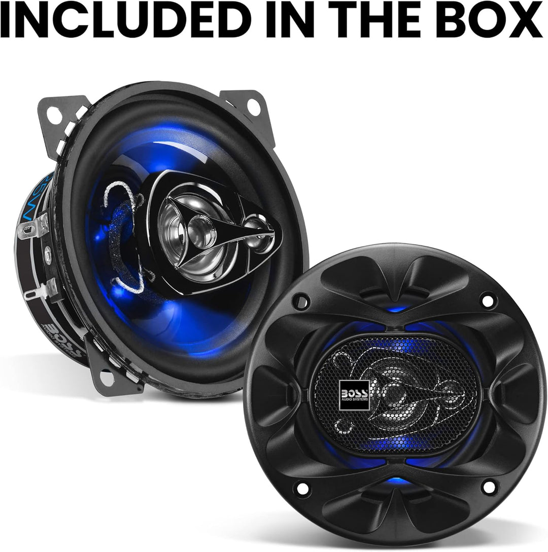BOSS Audio Systems BE423 225 Watt (pro Paar), 4 Zoll, Full Range, 3-Wege-Lautsprecher (Paar) 10.2 cm