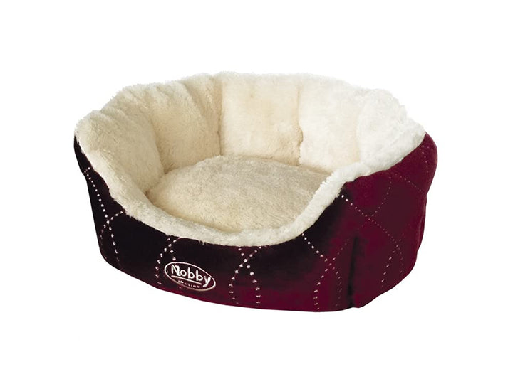 Nobby Komfort Bett oval "CENO" weinrot L x B x H: 45 x 40 x 19 cm weinrot 45 x 40 x 19 cm, weinrot 4