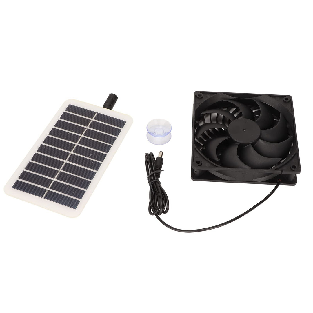 Haofy 15W Wasserdichtes Solarpanel-Lüfter-Kit, Solar-Ventilator-Abluftventilator für Gewächshaus, Da