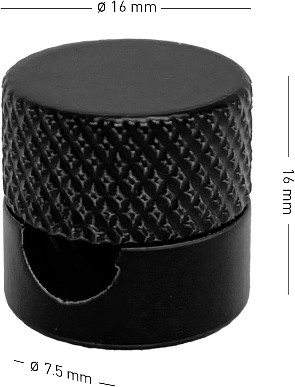 smartect Aluminium Wand- und Deckenpins für Textilkabel [4 Stück, Geriffelt, Schwarz] Deckenbefestig