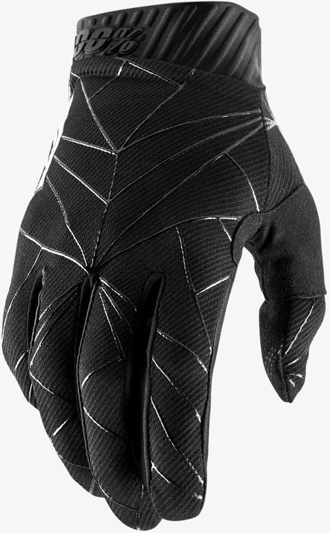100% Ridefit Handschuhe (Black,2XL), Schwarz Weiß XXL