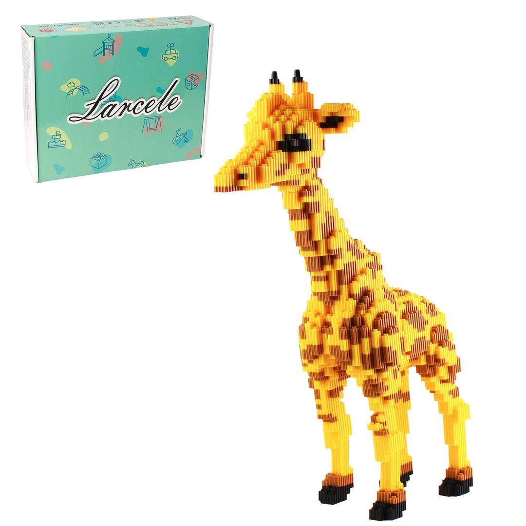 Larcele Giraffe Bausteine Spielzeug Bricks Tier Bauen Bauklötze,4737 Stücke KLJM-02 Mehrweg (Modell