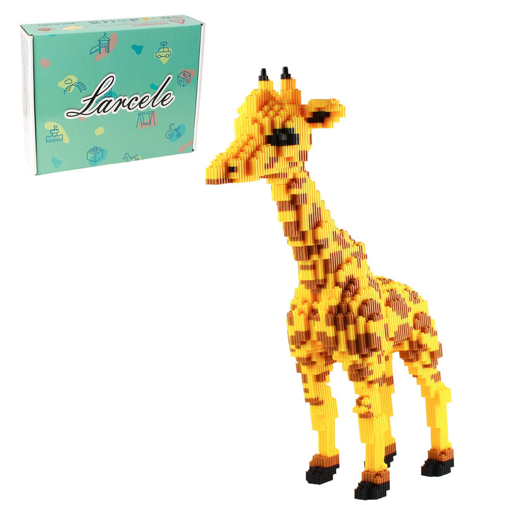 Larcele Giraffe Bausteine Spielzeug Bricks Tier Bauen Bauklötze,4737 Stücke KLJM-02 Mehrweg (Modell