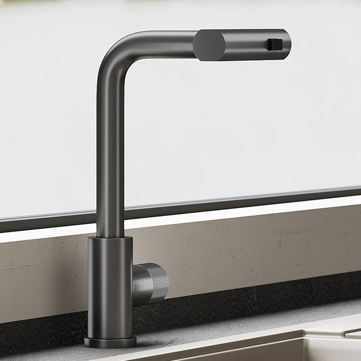 doporro Wasserhahn Küche ausziehbar, Hochdruck Küchenarmatur mit Wasserfall, 3 Strahlarten und Braus