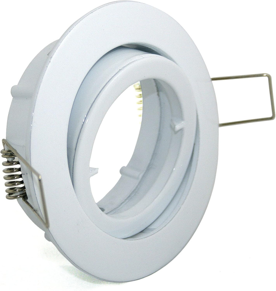 Kamilux 10er Pack Einbaustrahler/Spot Bajo in weiss, Halogen oder LED geeignet, inkl. GU10 Fassung u