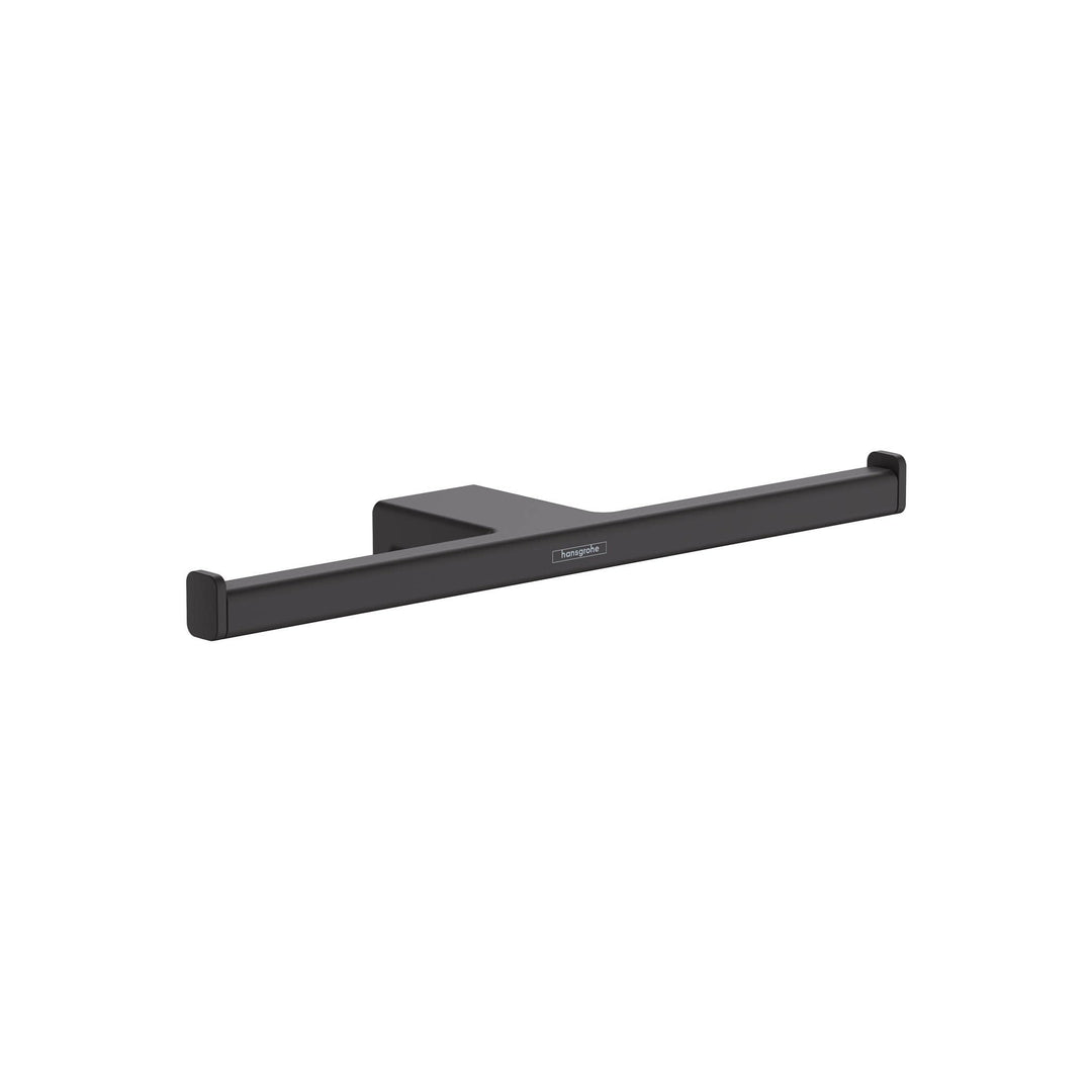 hansgrohe Doppel-Toilettenpapierhalter AddStoris, Doppelpapierrollenhalter Mattschwarz, 2 Rollen 2 R