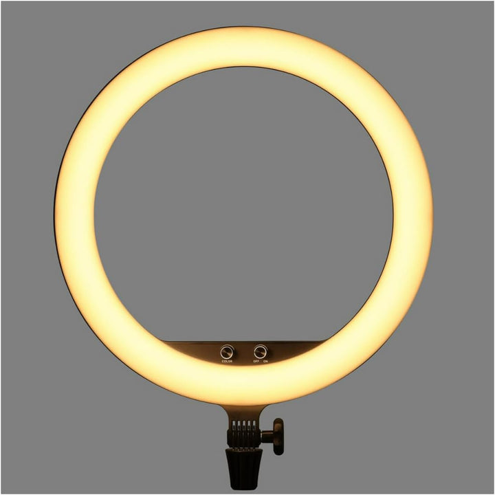 Godox LR150 LED Ringlicht Schwarz - 18 Zoll einstellbare Farbtemperatur Ringlampe mit Telefonhalteru