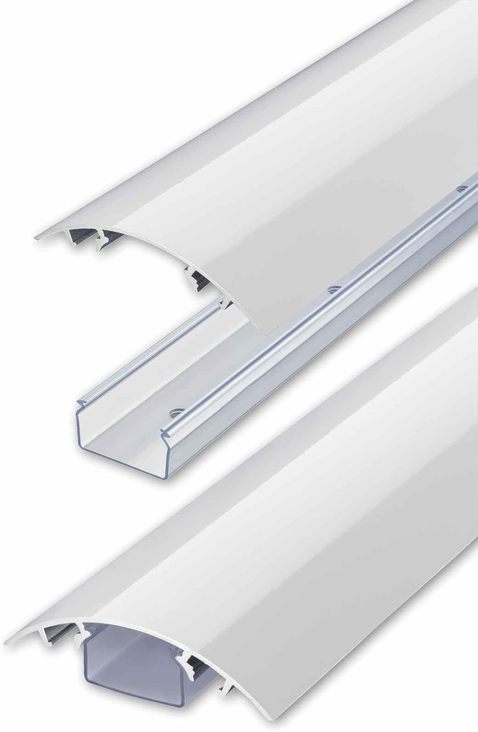 Flacher Design Aluminium Kabelkanal lackiert in Titanium Anthrazit Seidenmatt DB 703 ig selbstkleben