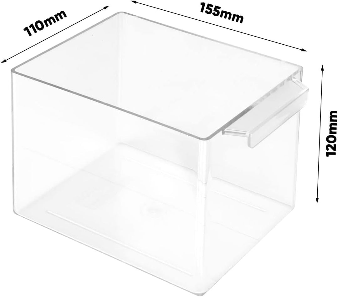 Aufbewahrungsbox mit Schubfächern Sortimentskasten - 6 Stück Transparent Schubladen - 690 x 155 x 13