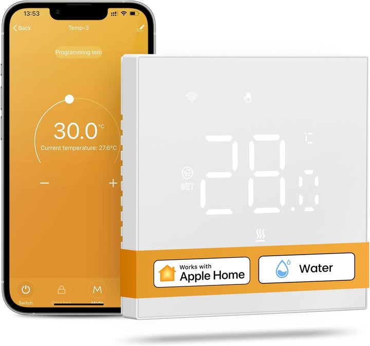 MIUCDA Smart Thermostat Matter Wasser Fussbodenheizung WiFi Raumthermostat Digital Heizungsthermosta