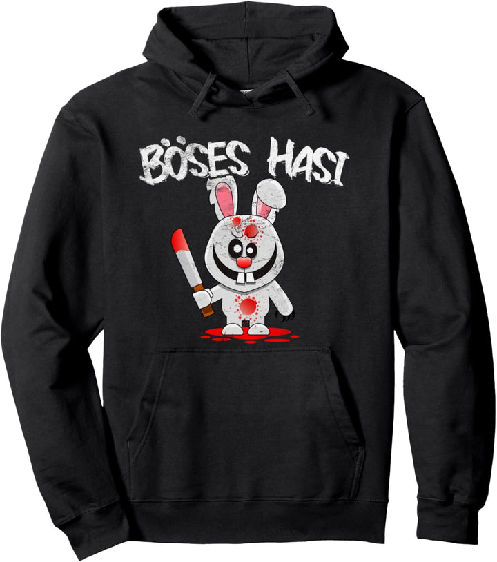 Böses Hasi Kostüm für Damen und Herren Karneval Halloween Pullover Hoodie