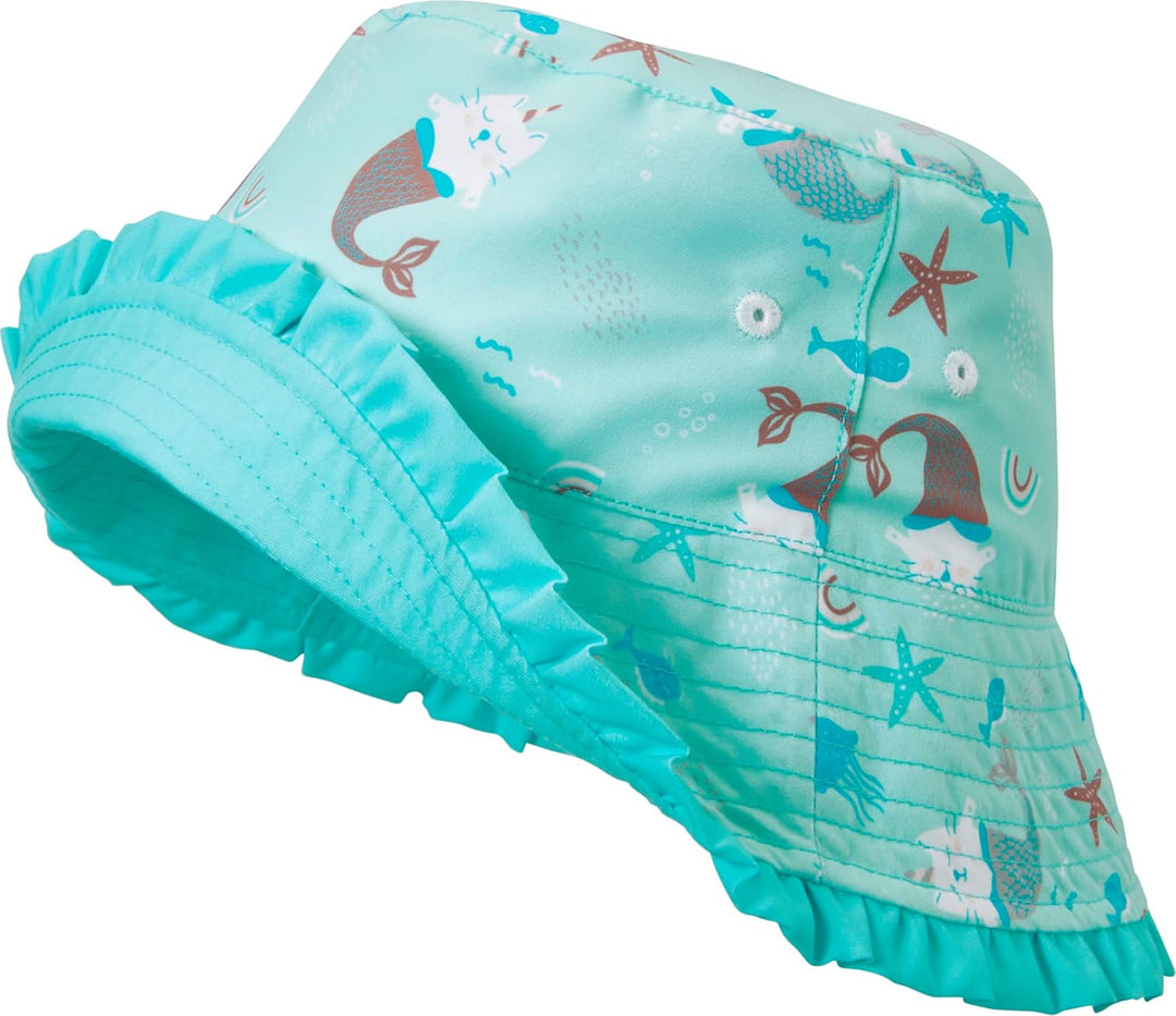 Playshoes Mädchen Uv-schutz Sonnenhut Bademütze Kopfbedeckung 55 Einhornmeerkatze, 55 Einhornmeerkat