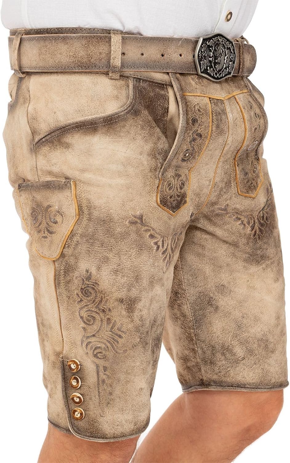 Maddox Herren Lederhose Ronn 46 Antik - Birke, 46 Antik - Birke