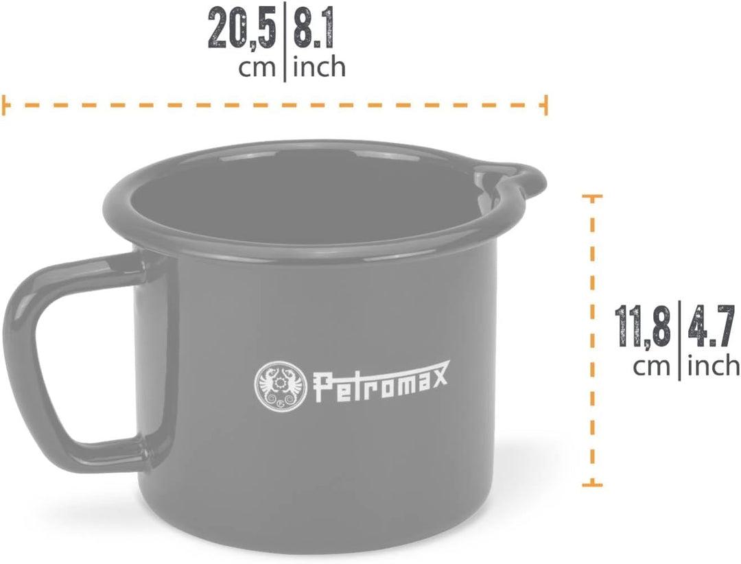 Petromax Emaille Milchtopf (1,4 Liter, schwarz) Schwarz 1,4 Liter, Schwarz 1,4 Liter