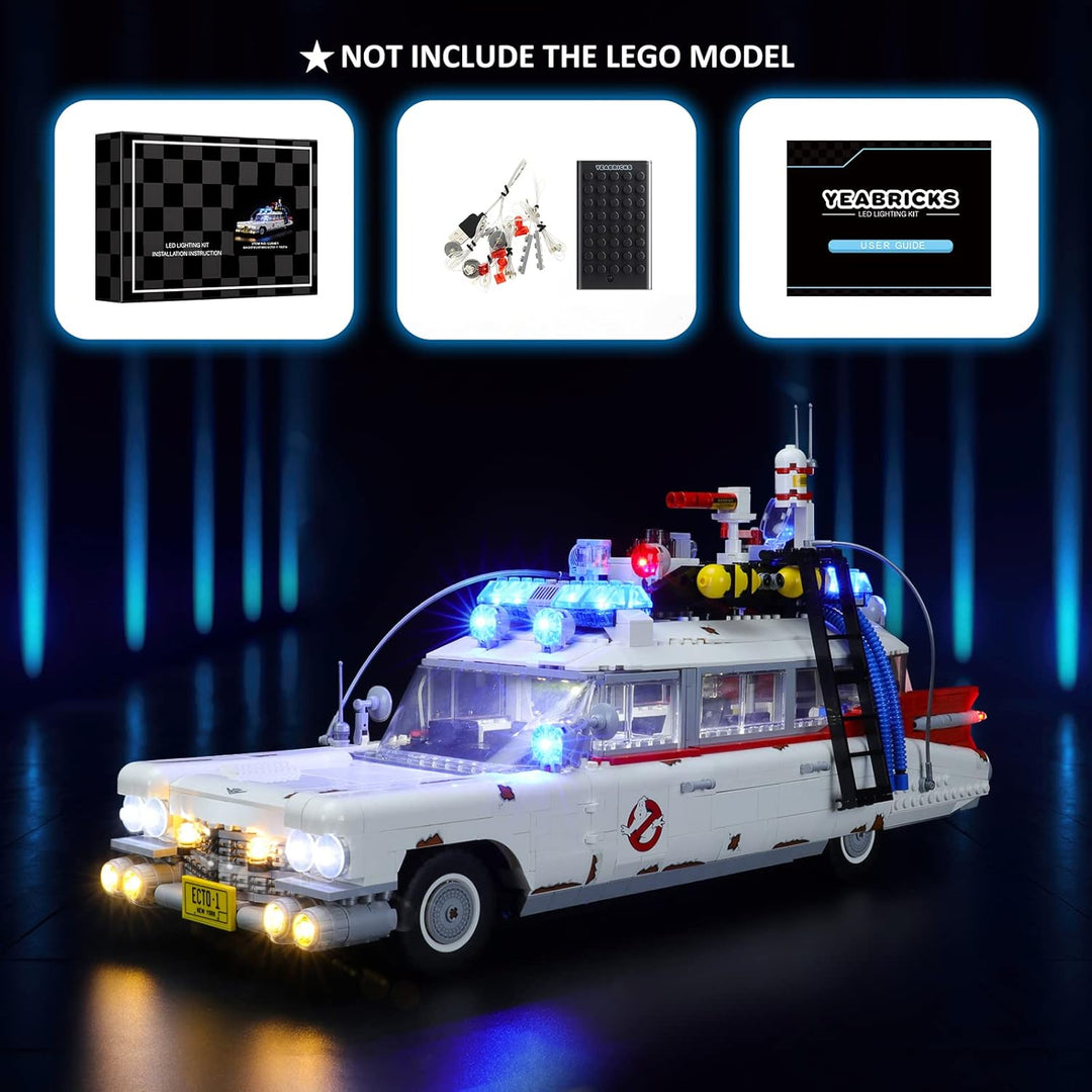 YEABRICKS LED Licht für Lego-10274 Creator Expert Ghostbusters ECTO-1 Bausteine Modell (Lego Set Nic