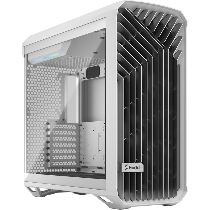 Fractal Design Torrent White - Clear Tint Tempered Glass Side Panel - Open Grille for Maximum air In