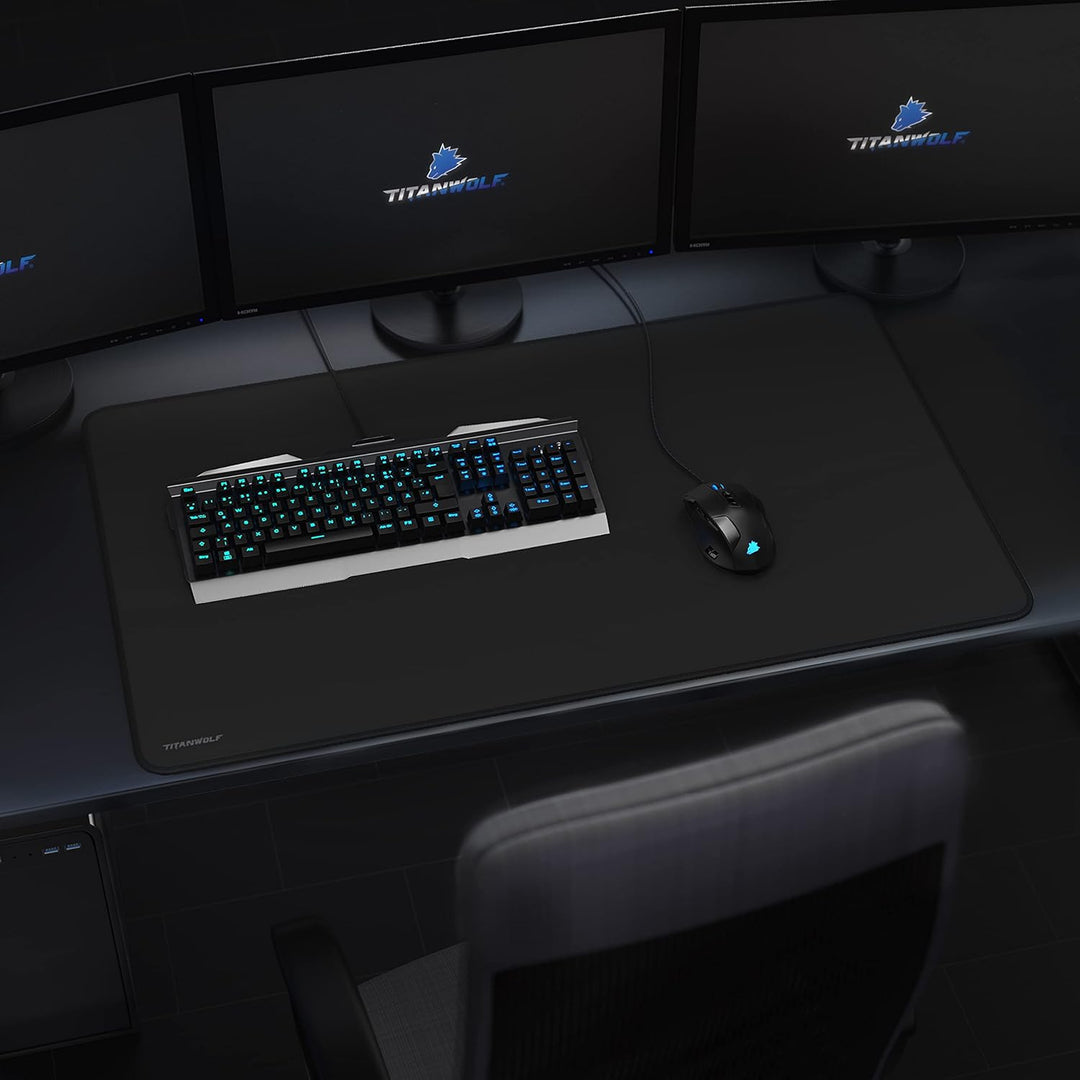 TITANWOLF - Übergrösse Mauspad Gaming 1000x600mm - XXXL Mousepad gross mit Motiv - Tischunterlage La