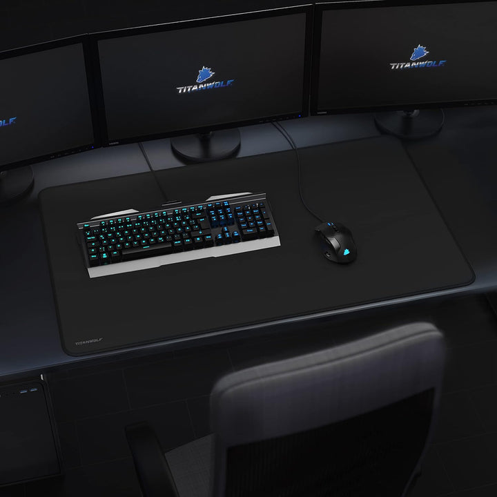 TITANWOLF - Übergrösse Mauspad Gaming 1000x600mm - XXXL Mousepad gross mit Motiv - Tischunterlage La