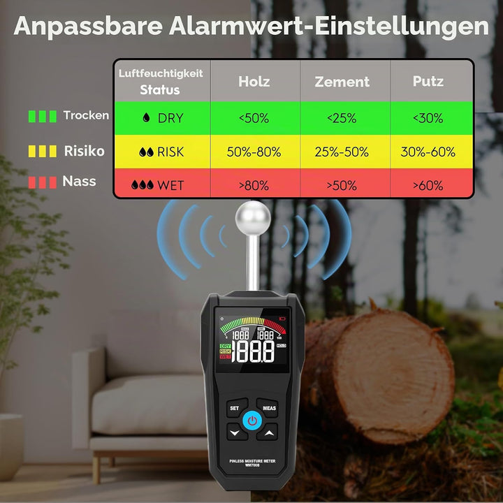 Feuchtigkeitsmessgerät Ofeace Feuchtigkeitsmessgerät Wänd mit Kugelsensor für Zerstörungsfreie Berei