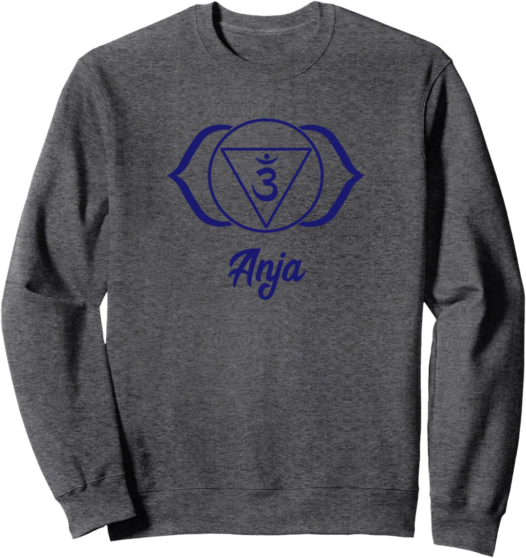 Third Eye Chakra Symbol Indigo Anja Yogi Yoga Sweatshirt