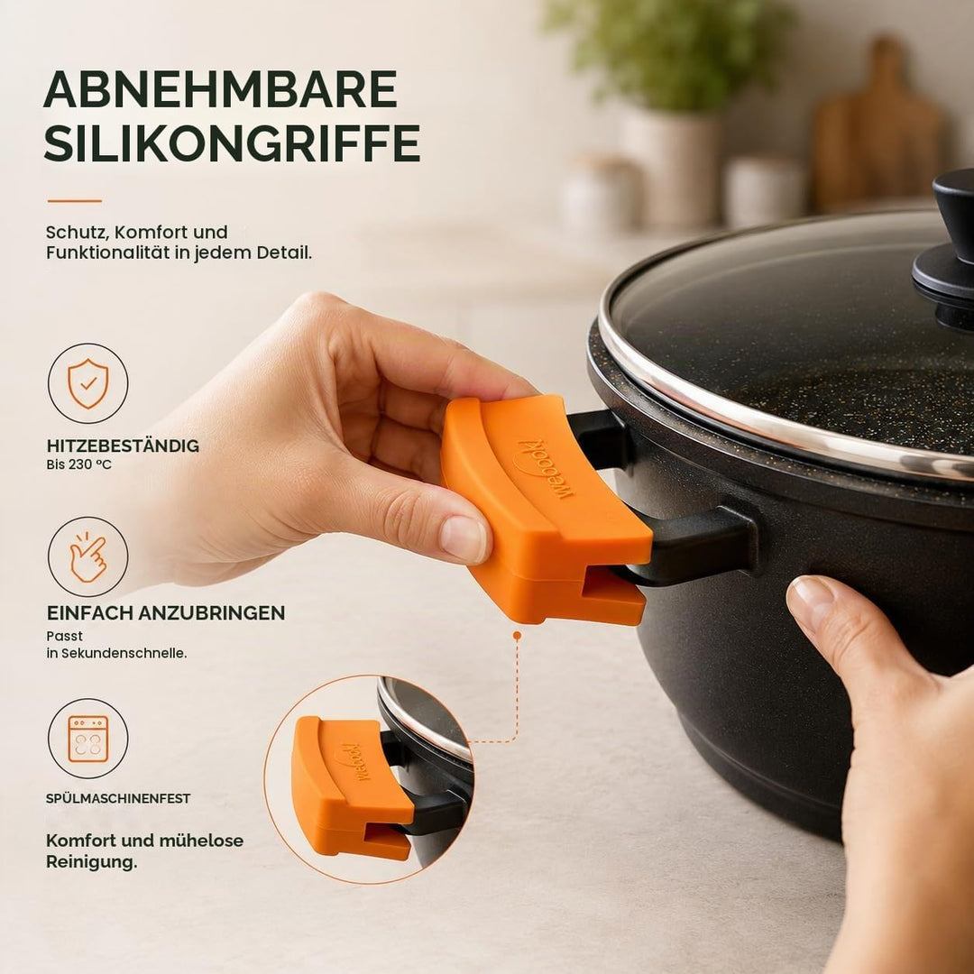 CAST ALUMINIUM POT WITH LID ECOCHEF 32 cm., 32 cm.