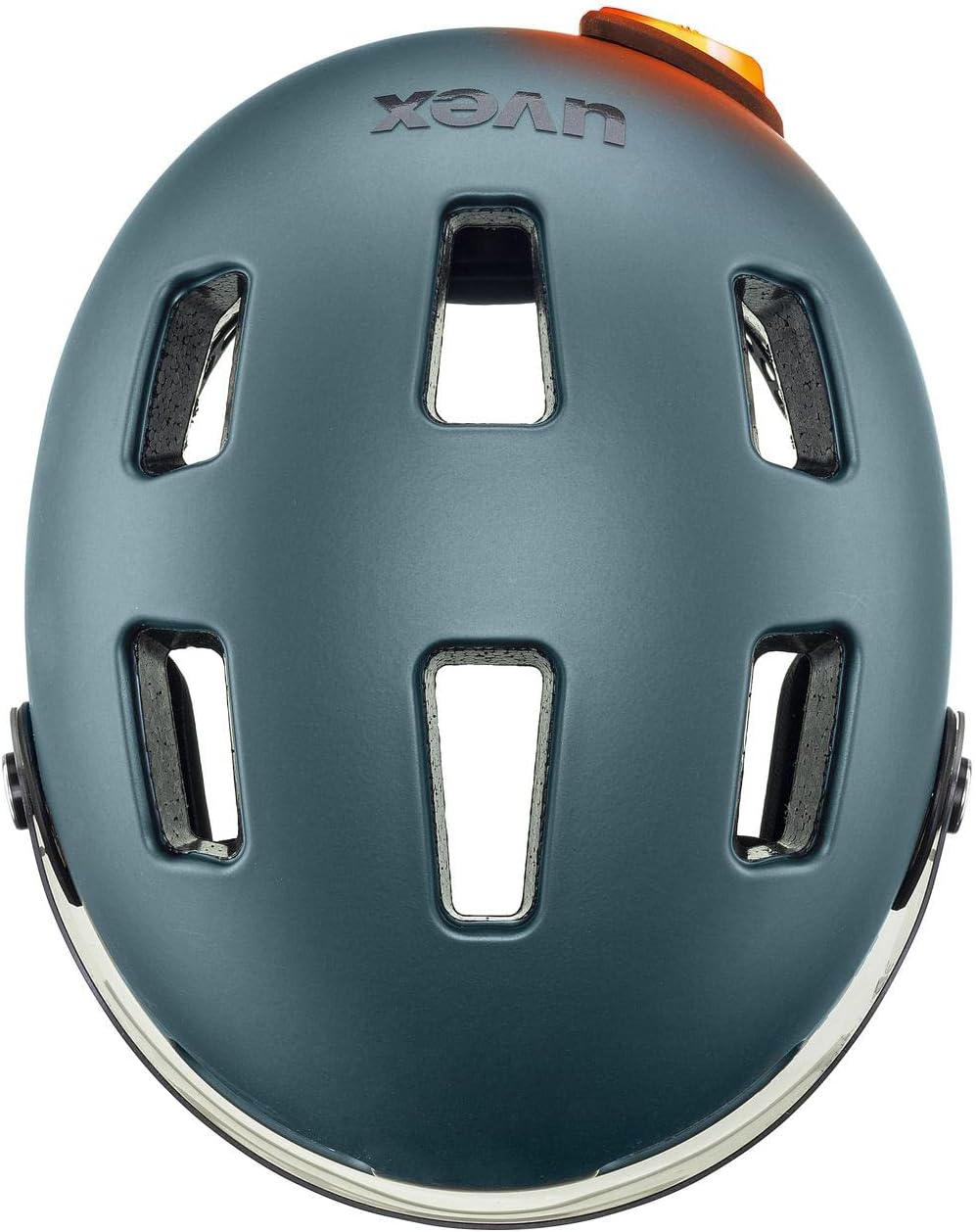 Uvex Rush Visor City Fahrrad Helm matt blau 2024 55-58 cm, 55-58 cm