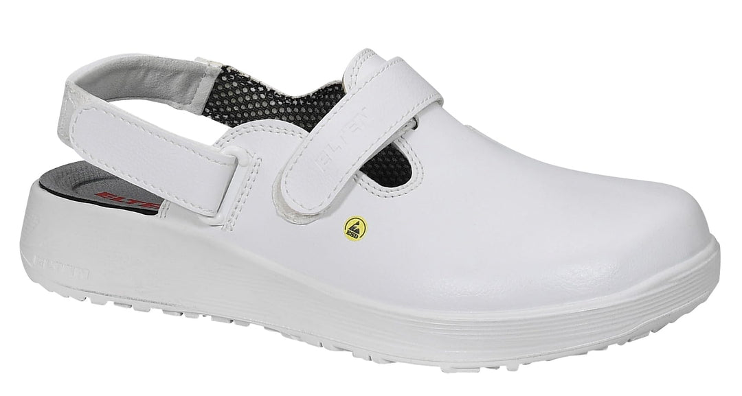 ELTEN Clog Michel White ESD OB, Herren, Textil, leicht, klassisch, Weiss, Grösse: 46 46 EU, 46 EU