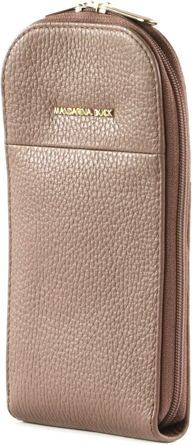 Mandarina Duck Damen Mellow Leather Vertical Holder Balsamic, Balsamic