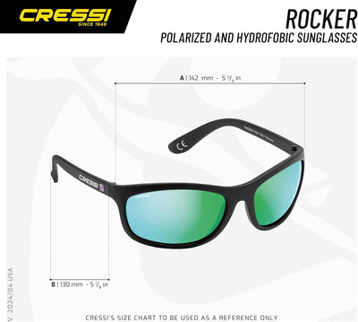 Cressi Unisex Erwachsene Rocker Sonnenbrille Für Sport Orange/Gespiegelte Linsen Blau Schwimmer, Ora