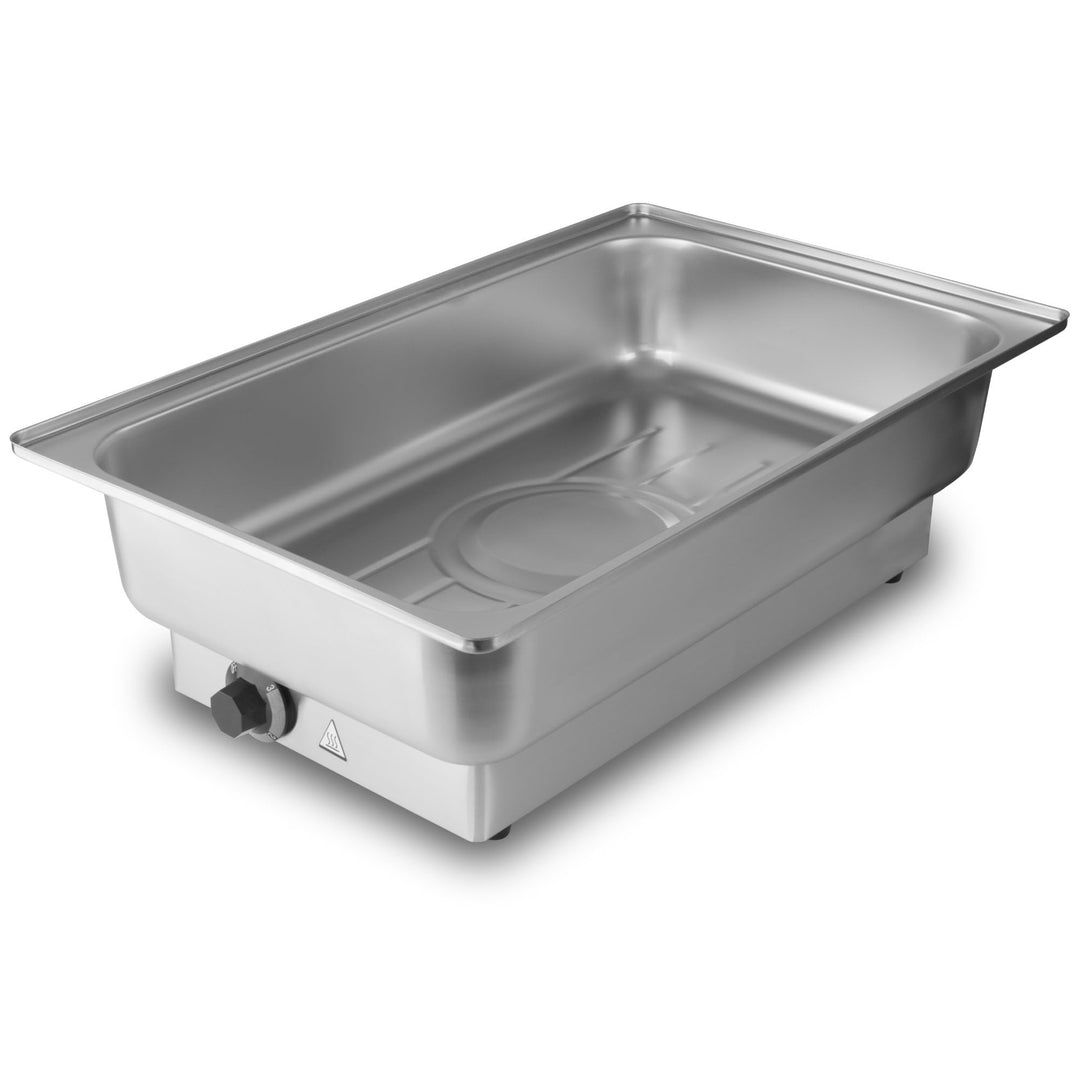 Mahlzeit elektrischer Edelstahl Chafing Dish für GN 1/1 | 9 Liter, bis 80°C mit Display | Warmhalteb